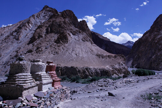 Scenery in the Markha Valley, Zanskar Range, Ladakh, India