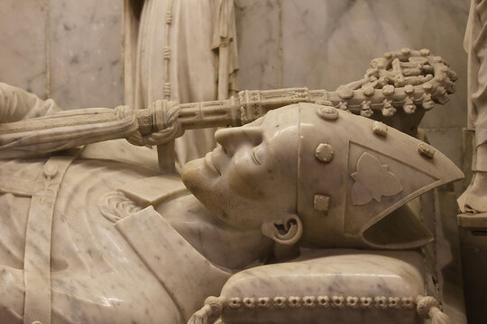 Saint Thecla&acirc;&euro;&scaron;Ă&bdquo;Ă&acute;s cathedral, Tarragona, Spain. Sepulcher of John of Aragon (detail)