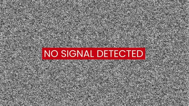 No Signal TV Static Noise Background Glitch Overlay Animation