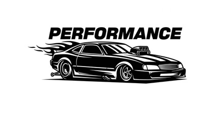 Black Sports Car Performance Graphic. © FAUZI