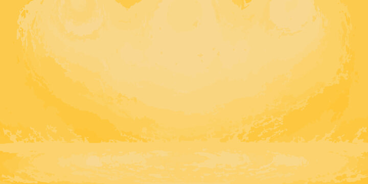 Abstract yellow watercolor background with textured blurred edges