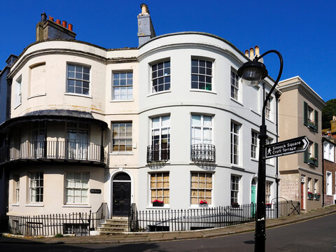 House used in Foyles War located in Hastings East Sussex featuring distinct architectural style and historical significance