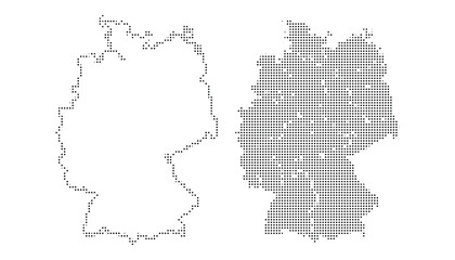 A black and white illustration of germany