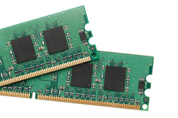 DDR standard RAM modules on a white background