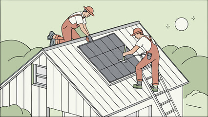 business man on a roof