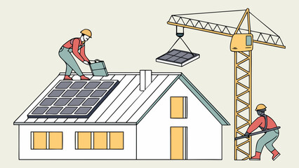 construction worker with house