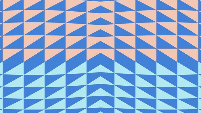 Geometric pattern of blue and peach triangles on a gradient background