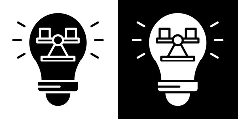 Idea  Icon Set White Glyph Style Collection © Infinity Innovation