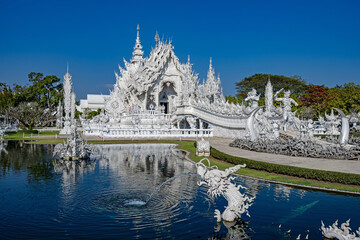 Chiang Rai, Thailand &ndash; The White Temple, or Wat Rong Khun, in Chiang Rai, Chiang Mai Province, Thailand.