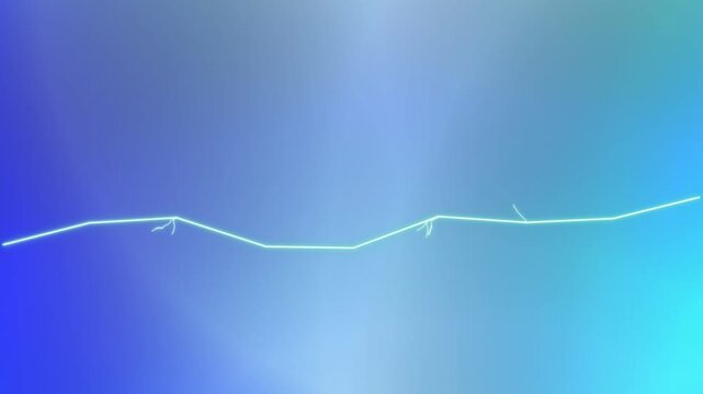 Close-up of a thin white line on a gradient blue background with a shallow depth of field and soft focus, conveying a sense of calmness and serenity.