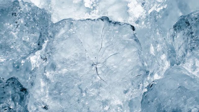 Aerial View of Ice Floes in Arctic Ocean.