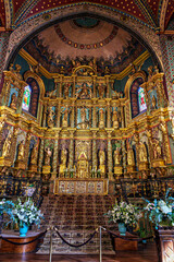 Obraz premium Interior of St Jean Baptiste church, St John the Baptist, one the most important landmark of Saint Jean de Luz in France
