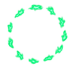 Green Flame Ring Frame Effect Fire