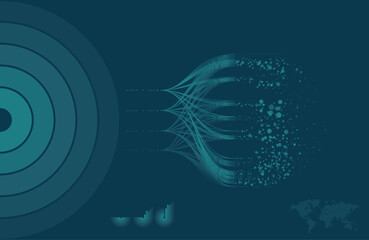 Abstract Data Flow And Network Visualization With Big Data Analytics And Global Connectivity Concept
