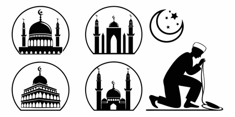 Religious symbols and buildings representing different faiths and their significance Vector © nalu