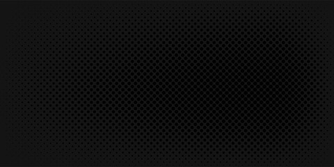 Naklejka premium Grungy dot gradient background. Retro comic backdrop. Black gradient halftone noise effect. Vector grainy texture overlay. Wavy vintage pattern.