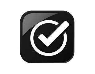 Dark square with a white checkmark inside