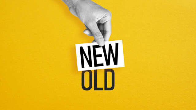 New Replacing Old Concept, Change Management, Innovation and Transformation, Business Renewal, Modernization, Upgrade and Transition from Outdated to New Solutions