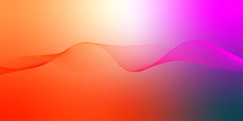 Abstract wave element for design. Digital frequency track equalizer. Curved wavy line. Stylized line art background.