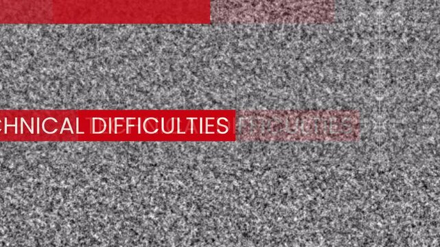 TV Glitch Error Signal Disturbance Broken Monitor, Technical Difficulty Screen VHS static noise glitch overlay