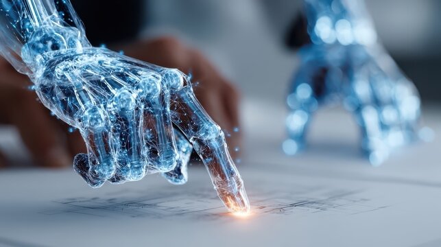 Ai-driven business strategy collaboration corporate office planning session modern workspace team interaction innovation focus