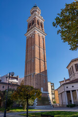 Obraz premium The bell tower of the Temple of the Blessed Virgin of Help, also known as 
