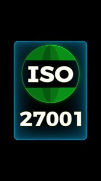 ISO 27001 Information Security Management System Certification Concept.