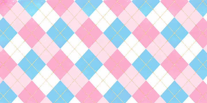 Seamless geometric chevron pattern with pink stripes in a colorful vintage style