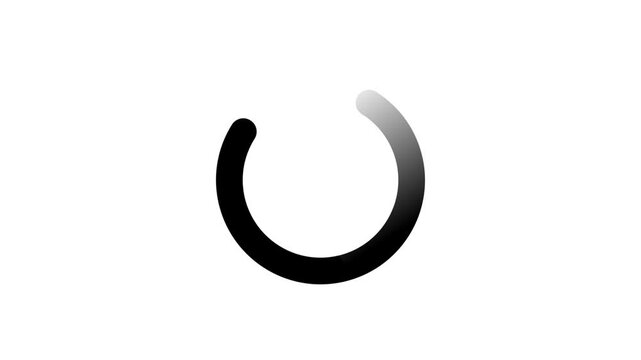 loading wheel oval graphic animation. Circle loading icon motion graphics. loading icon for download progress 4k video.