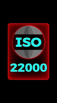 ISO 22000 Food Safety Management System Certification Concept Animation.