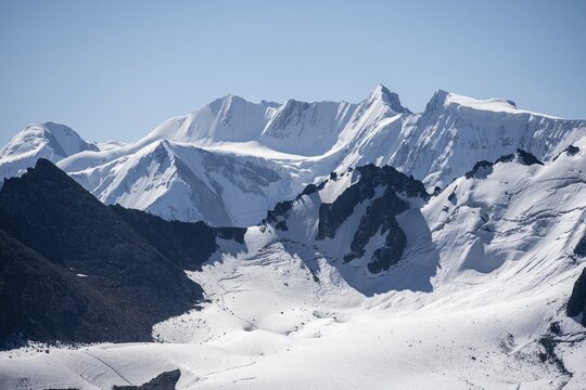 Tien Shan high mountains, 4000 metres with glacier, Ak-Su, Kyrgyzstan