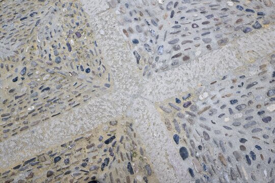 Mosaic as street paving, Granada, Spain