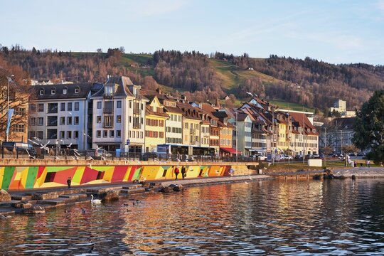 Lower Old Town with Catastrophe Bay, Zug, Canton Zug, Switzerland