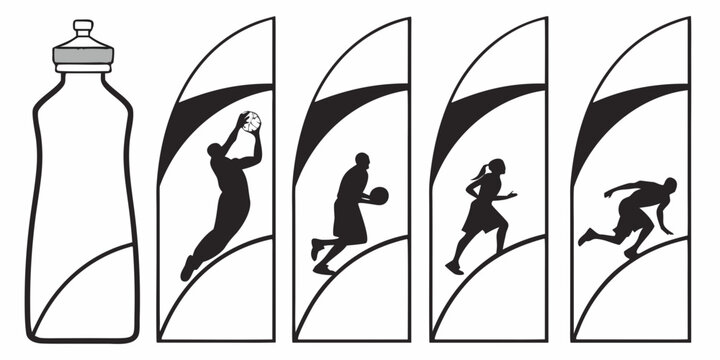 A sequence of images depicting a person performing a snowboarding trick in mid-air Vector