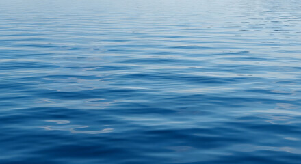 Azure Water Surface: Tranquility and Serenity of the Ocean 