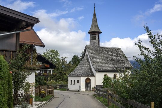 Chapel of St. Fabian and Sebastian. Kornau, Oberstdorf, Oberallg&auml;u, Allg&auml;u, Bavaria, Germany