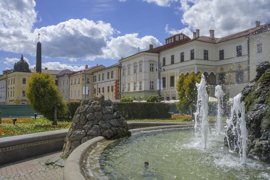 Fountain on the main square, Bansk&aacute; Bystrica, Banskobystrick&yacute; kraj, Slovakia