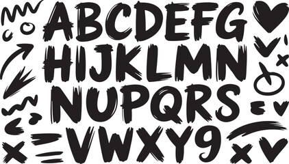 Scribble doodle paint underline set, vector children marker scratch, pen squiggle kit, black stoke. Kids hand drawn pencil abstract sketch, handwriting font alphabet, texture divider. Scribble doodle