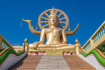 The Big Buddha at&nbsp;Wat Phra Yai Temple in Koh Samui, Thailand.