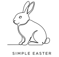 Obraz premium vector illustration of a rabbit