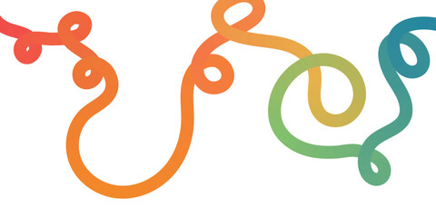 Vibrant colorful swirling shapes on a white background