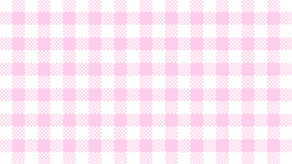 薄いピンクのかわいいギンガムチェック柄のパターン - ポップでモダンな背景･テクスチャ 16:9