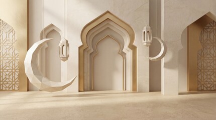 Eid Ramadan background, minimalist elegant Islamic background, Islamic theme