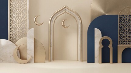 Eid Ramadan background, minimalist elegant Islamic background, Islamic theme