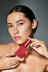 Obraz premium Captivating beauty moments during a luminous skin care routine at home