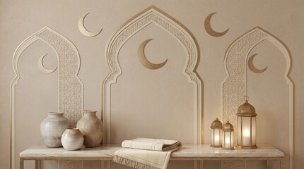 Eid Ramadan background, minimalist elegant Islamic background, Islamic theme