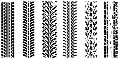 PNG grunge skid overlay on transparent background. Rubber streak texture for drift themes. © Ольга Боярина