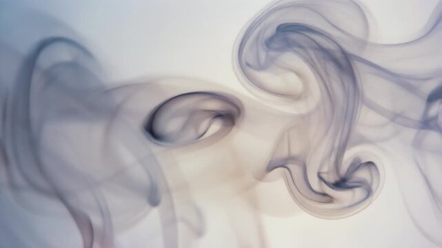 Ethereal smoke waves swirling in soft white light