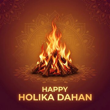 Celebrating holika dahan with a traditional bonfire display