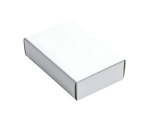 Fototapeta premium Plain white rectangular box with lid